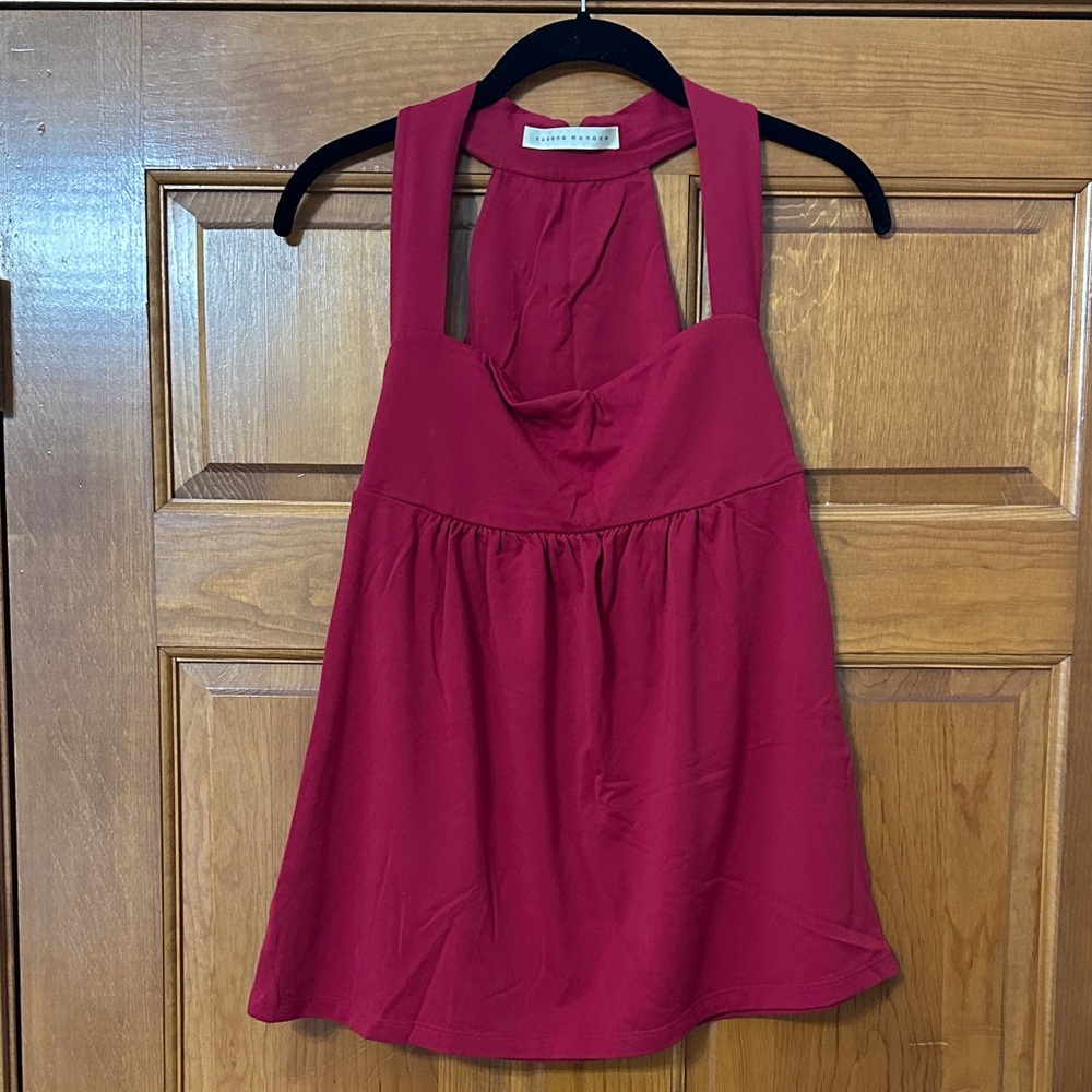 Susana Monaco Red Stretchy Top
